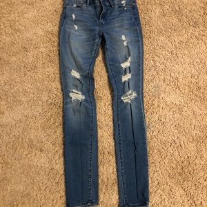 medium washed ripped jeans